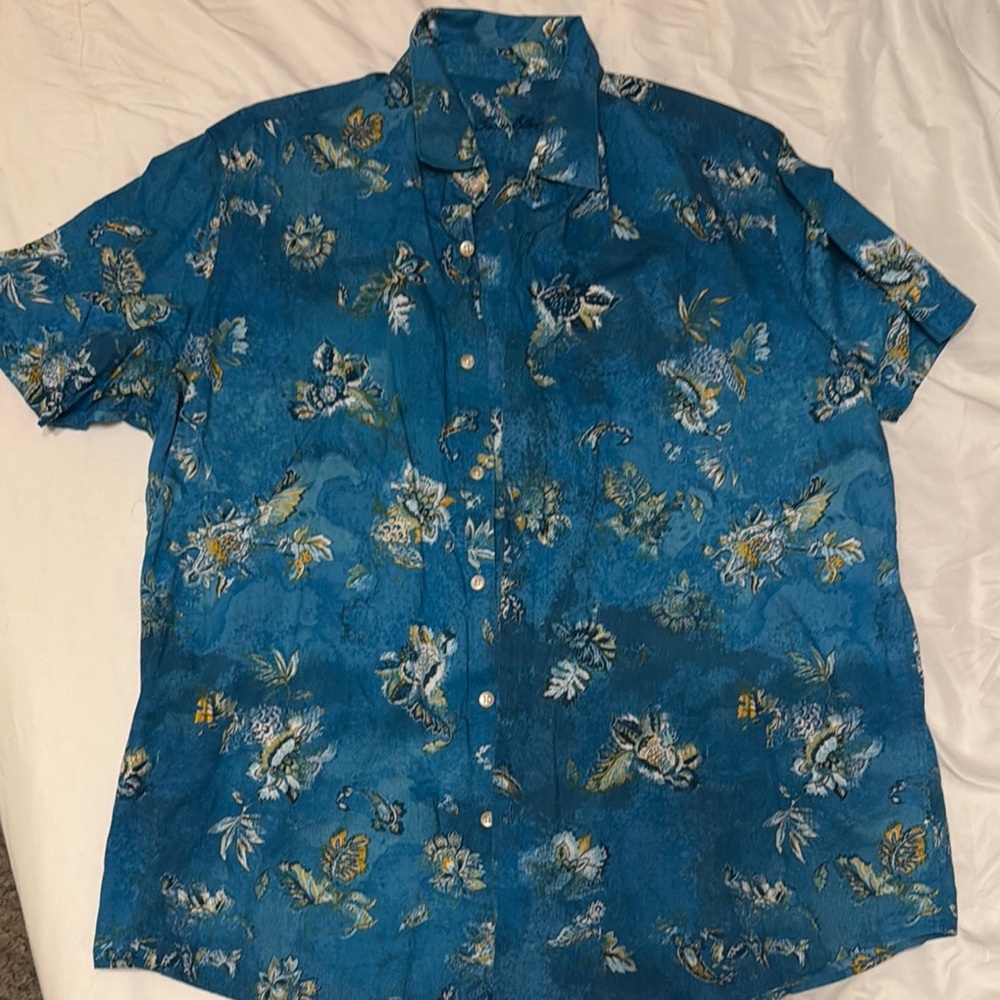 Floral Blue Men's Shirt